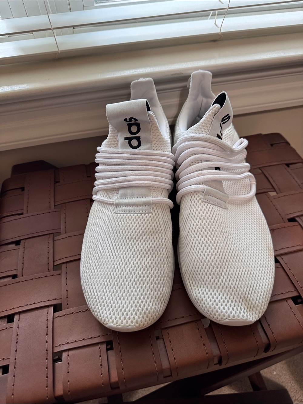 adidas Men's White Knit Sneakers